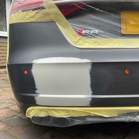 Audi S8 Bumper Repair - During
