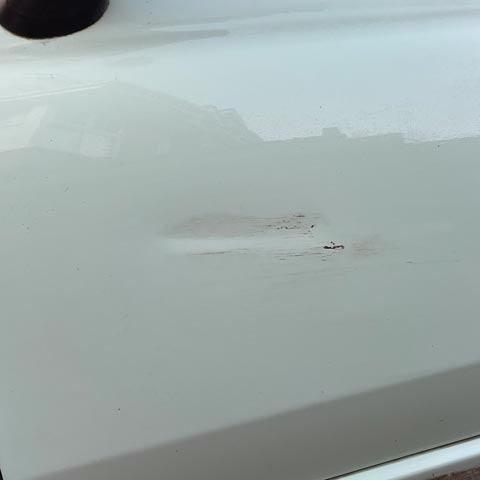 Fiat 500 Door Dent Repair - Before