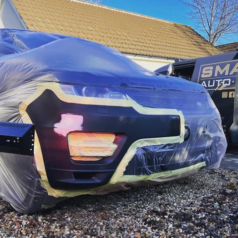 Range Rover Sport Bumper Repair - During