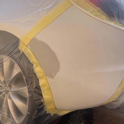 Vauxhall GTC Bumper Scuff Repair - During