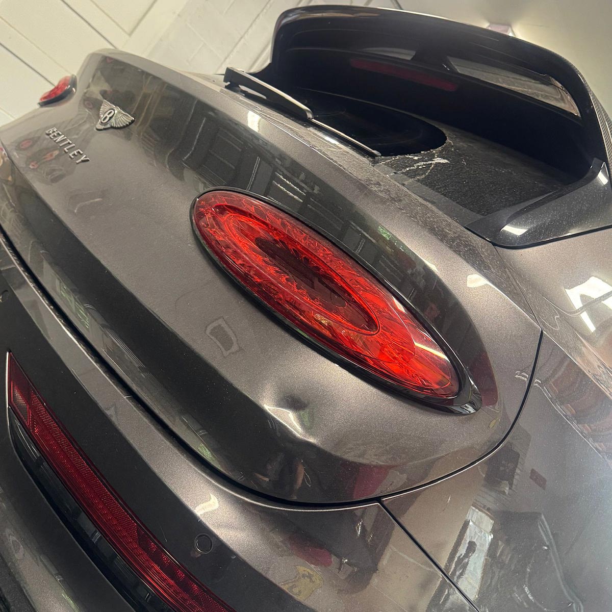 Bentley Benteyga Tailgate Dent Removal - Before