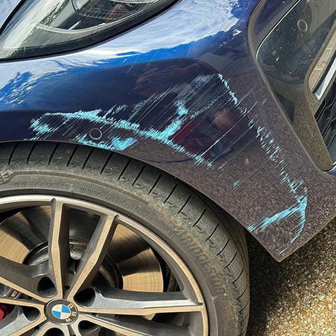 BMW Bumper Scuff Repair - Before