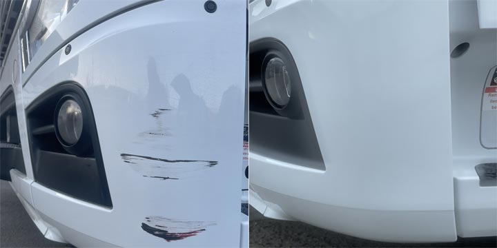 Mercedes Actros Bumper Repair Before and After by Smart Auto-Body