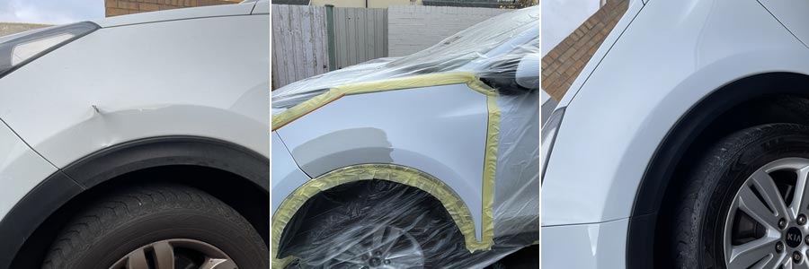 Dings and Dents Removal Process on Kia Sportage Car - Smart Auto-Body Bristol Bath Weston-Super-Mare Chippenham