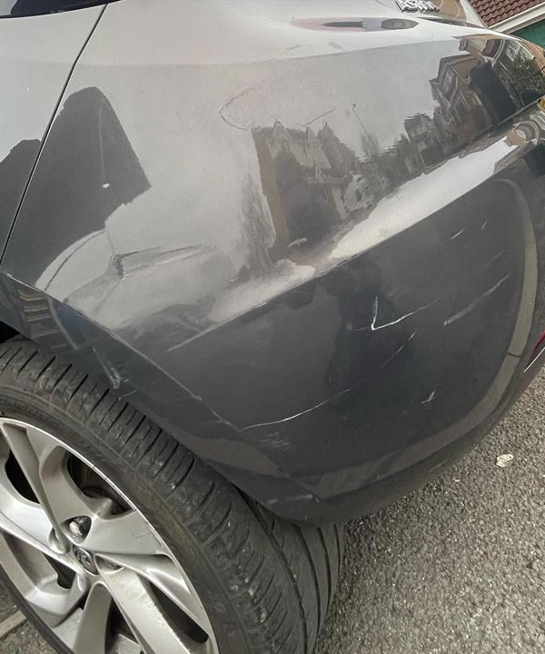 Paint Scratch on Vauxhall Astra Car Before Photo - Smart Auto-Body Bristol Bath Weston-Super-Mare Chippenham